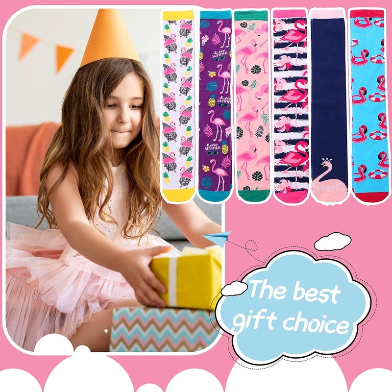 ANTSANG Kids Girls Knee High Socks Long Boot Crazy Silly Fun Gift Cute Tall Animal Socks for Child 6 Pairs - Image 5